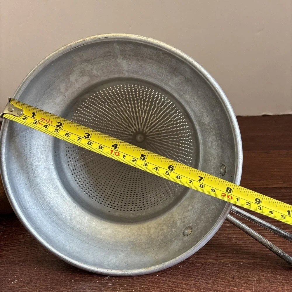 vintage canning screen funnel With Wooden‎ Masher